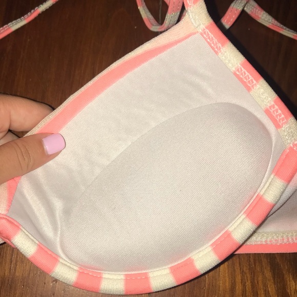 Pink and White Bikini Size S bottoms, M top - Picture 2 of 4